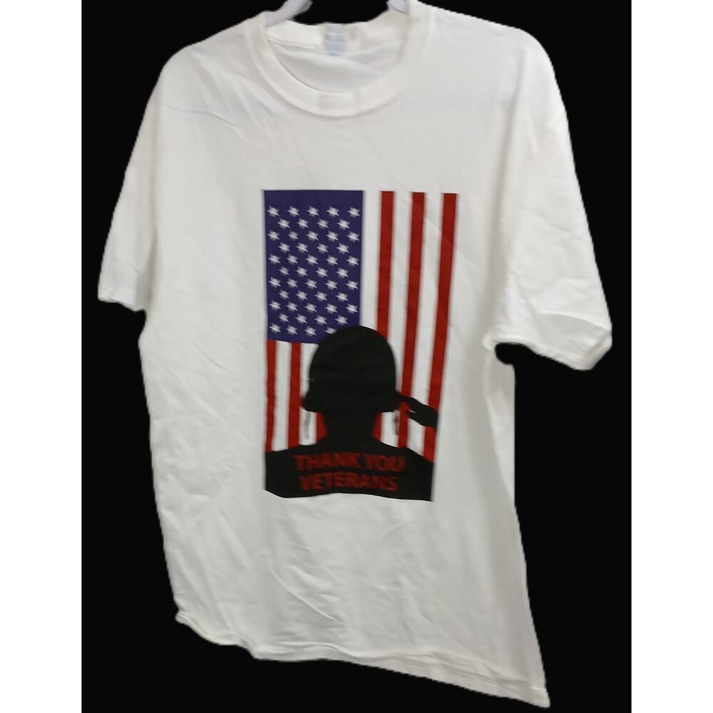 American Flag Thank You Veterans T-Shirt /NWOT/Patriotic/Vets/UniSex/Size L